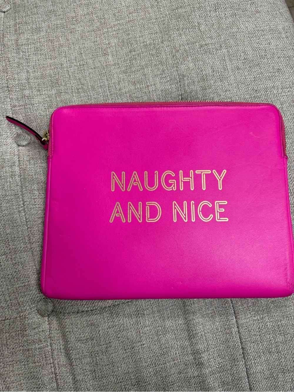 kate spade Hot Pink "Naughty and Nice" Laptop Sleeve